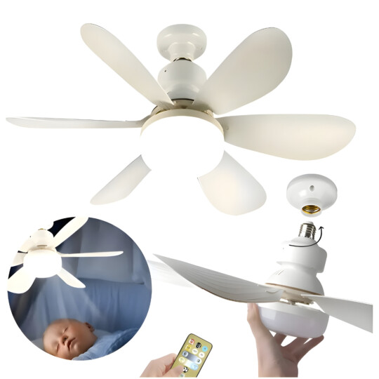 Ventilador De Teto 120w Led 3 Modos De Iluminação Bivolt 127/220v